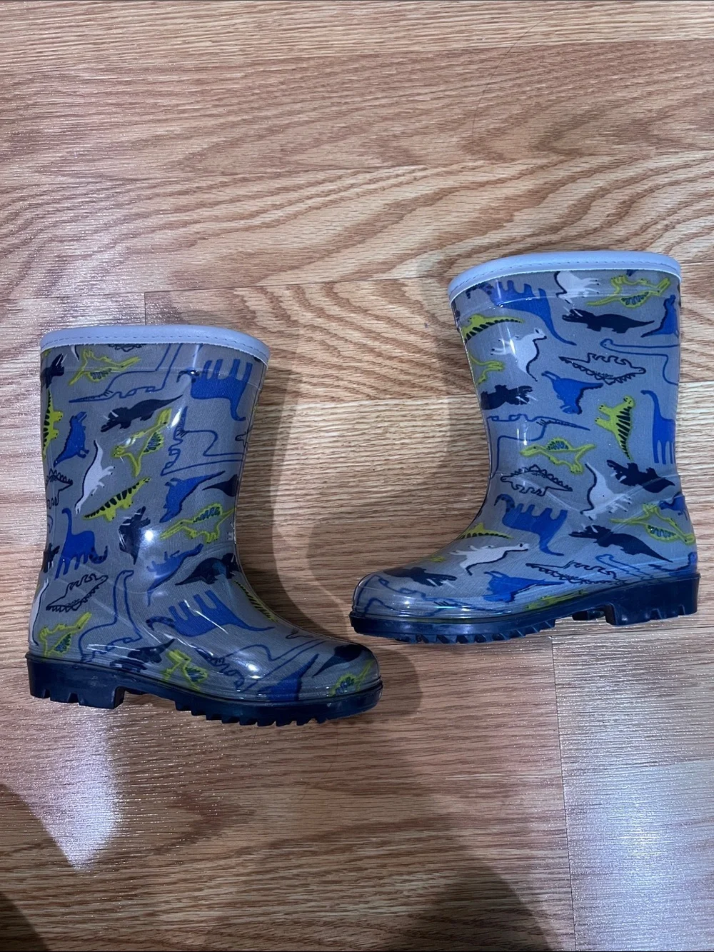 Carter’s Kids' Gray Dinosaur Rain Boots - Waterproof Toddler Boots